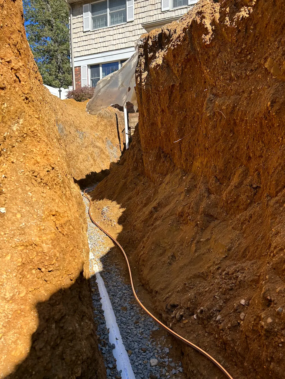 dirt walls with holes running through